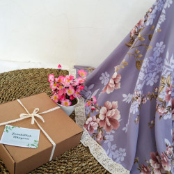 Batrisyia Mukena Sleting Bunga Ungu